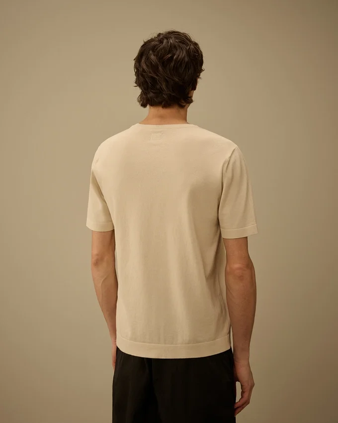 Cotton Crepe Short Sleeve Sweater