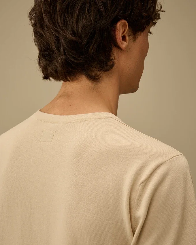Cotton Crepe Short Sleeve Sweater
