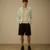 Cotton Crepe Short Sleeve Sweater