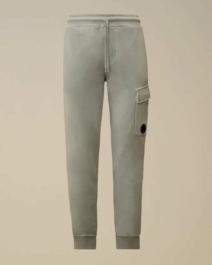 Cotton Diagonal Fleece Cargo Lens Sweatpants