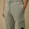 Cotton Diagonal Fleece Cargo Lens Sweatpants