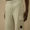 Cotton Diagonal Fleece Cargo Sweatshorts