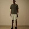 Cotton Diagonal Fleece Cargo Sweatshorts