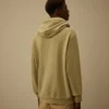 Cotton Diagonal Fleece Hooded Lens Sweatshirt