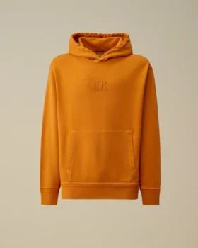 Cotton Diagonal Fleece Hooded Sweatshirt