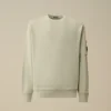 Cotton Diagonal Fleece Resist Dyed Crewneck Lens Sweatshirt