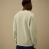 Cotton Diagonal Fleece Resist Dyed Crewneck Lens Sweatshirt