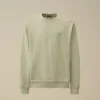 Cotton Diagonal Fleece Resist Dyed Crewneck Logo Sweatshirt