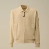 Cotton Diagonal Fleece Zip Lens Sweatshirt