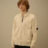 Cotton Diagonal Fleece Zip Lens Sweatshirt