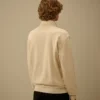 Cotton Diagonal Fleece Zip Lens Sweatshirt