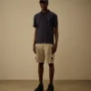 Cotton Gabardine Lens Cargo Shorts