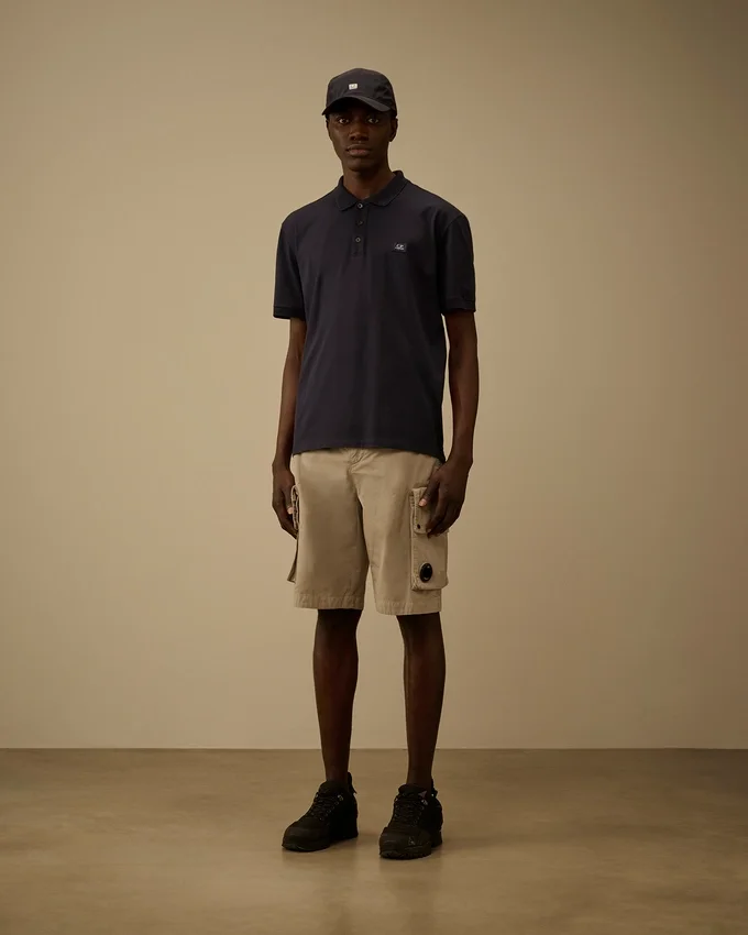 Cotton Gabardine Lens Cargo Shorts