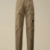 Cotton Gabardine Loose Cargo Pants