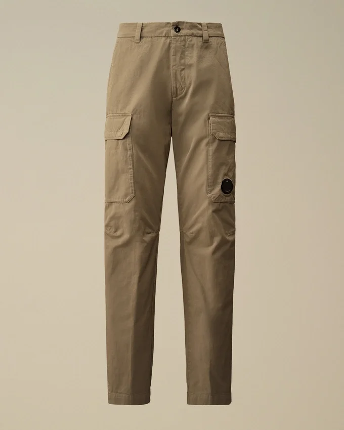 Cotton Gabardine Loose Cargo Pants