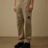 Cotton Gabardine Loose Cargo Pants