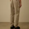 Cotton Gabardine Loose Cargo Pants