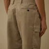 Cotton Gabardine Loose Cargo Pants