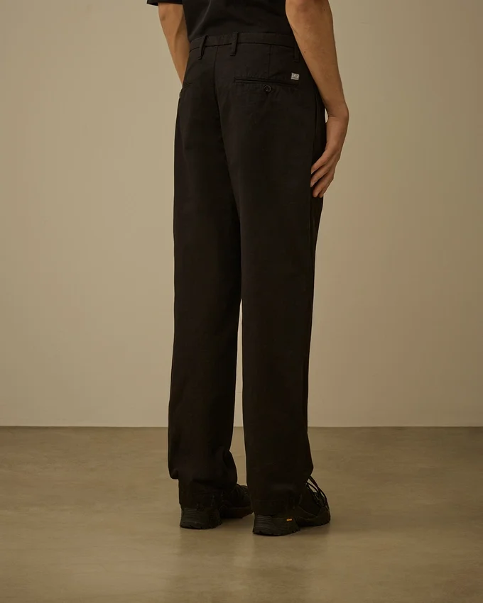 Cotton Gabardine Loose Pants
