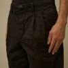 Cotton Gabardine Loose Pants