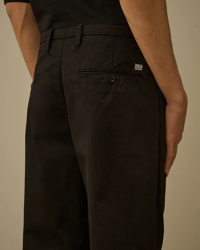 Cotton Gabardine Loose Pants