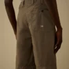 Cotton Gabardine Loose Pinces Shorts
