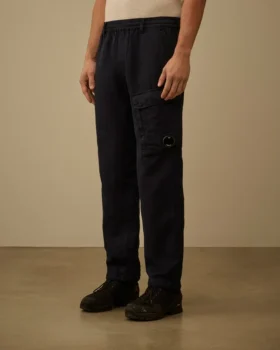 Cotton/Linen Elasticated Lens Cargo Pants