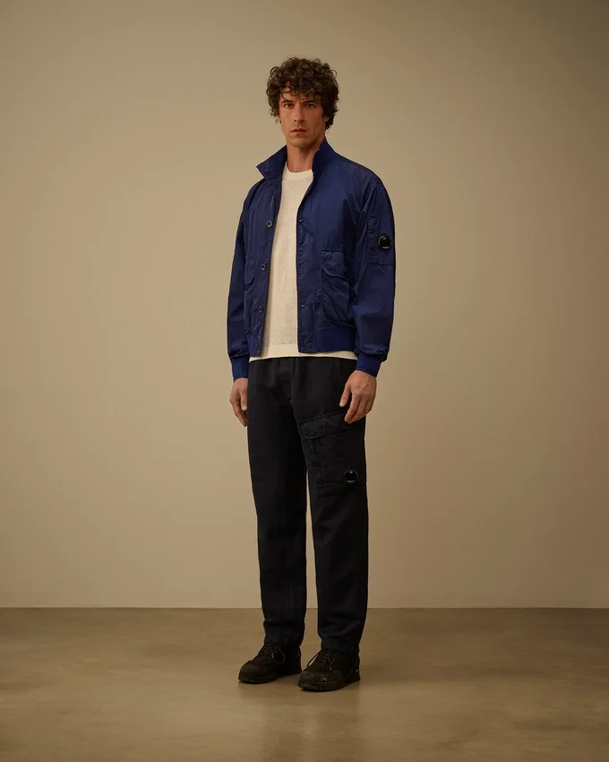 Cotton/Linen Elasticated Lens Cargo Pants