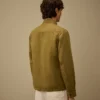 Cotton/Linen Lens Zip Overshirt