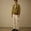 Cotton/Linen Lens Zip Overshirt