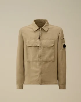 Cotton/Linen Zipped Lens Overshirt