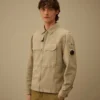 Cotton/Linen Zipped Lens Overshirt