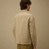 Cotton/Linen Zipped Lens Overshirt