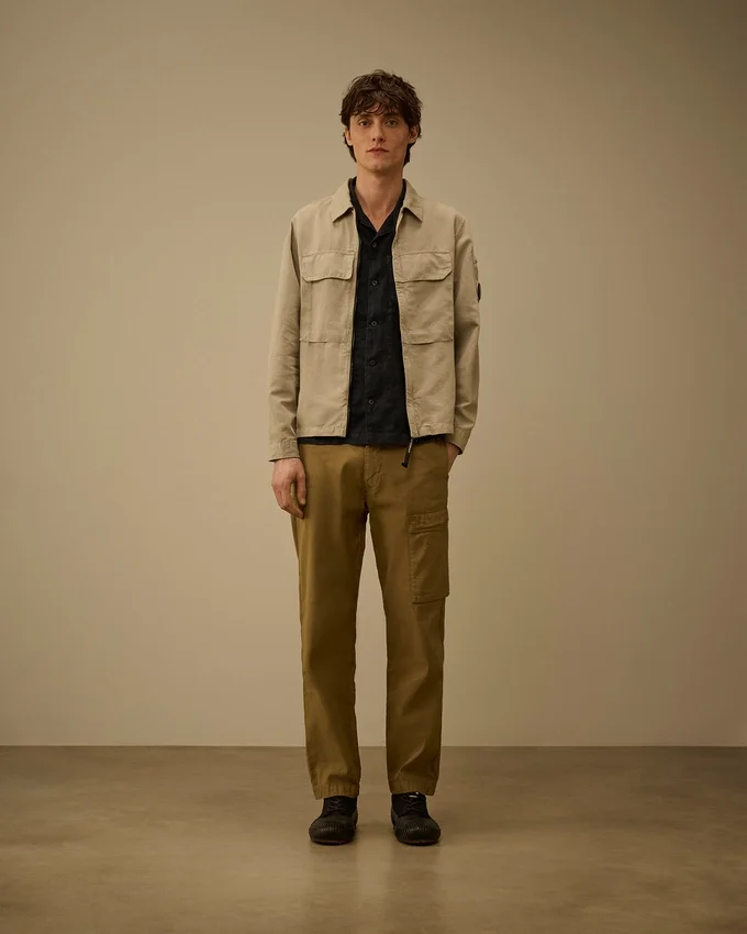 Cotton/Linen Zipped Lens Overshirt