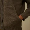 Cotton Mixed Zipped Cardigan