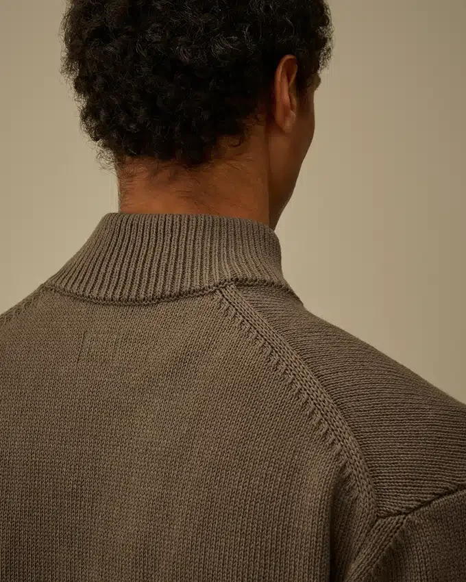 Cotton Mixed Zipped Cardigan