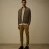 Cotton Mixed Zipped Cardigan
