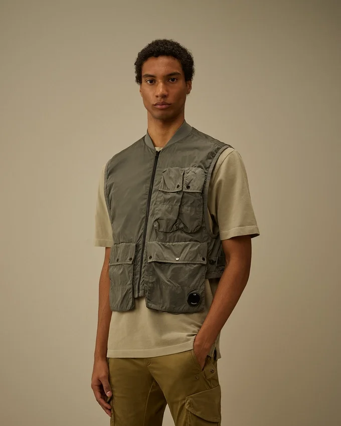 Cotton Mixed Zipped Cardigan