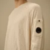 Cotton/Nylon Crewneck Lens Raglan Sweater