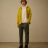 Cotton/Nylon Crewneck Lens Raglan Sweater