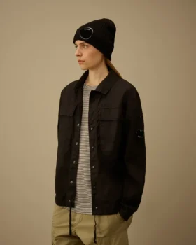 Cotton Rip-Stop Boxy Button Lens Overshirt
