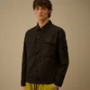 Cotton Rip-Stop Boxy Button Lens Overshirt