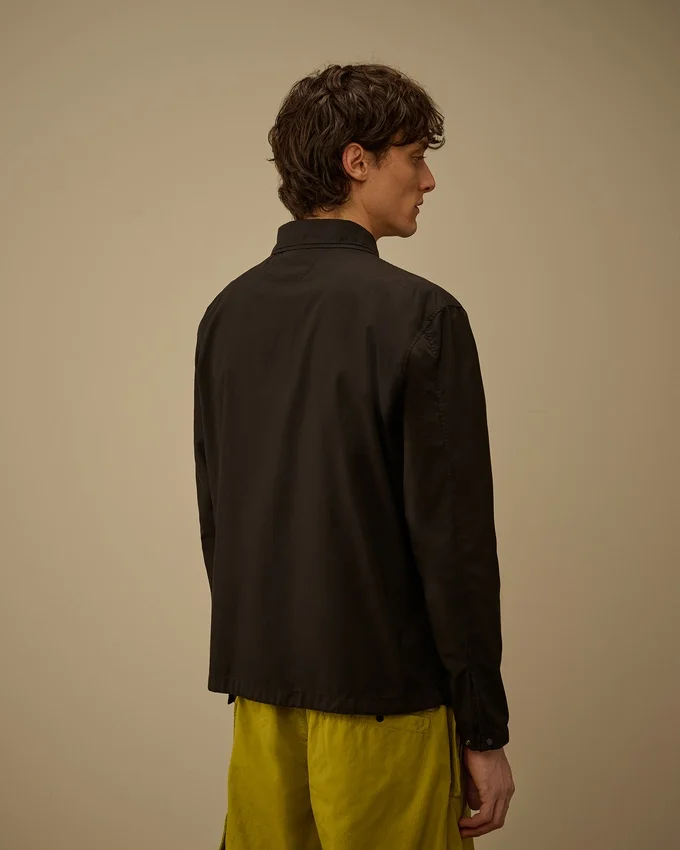 Cotton Rip-Stop Boxy Button Lens Overshirt