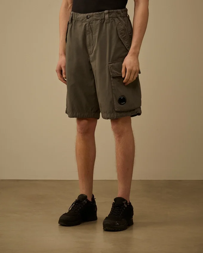 Cotton Rip-Stop Loose Lens Cargo Shorts