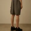 Cotton Rip-Stop Loose Lens Cargo Shorts