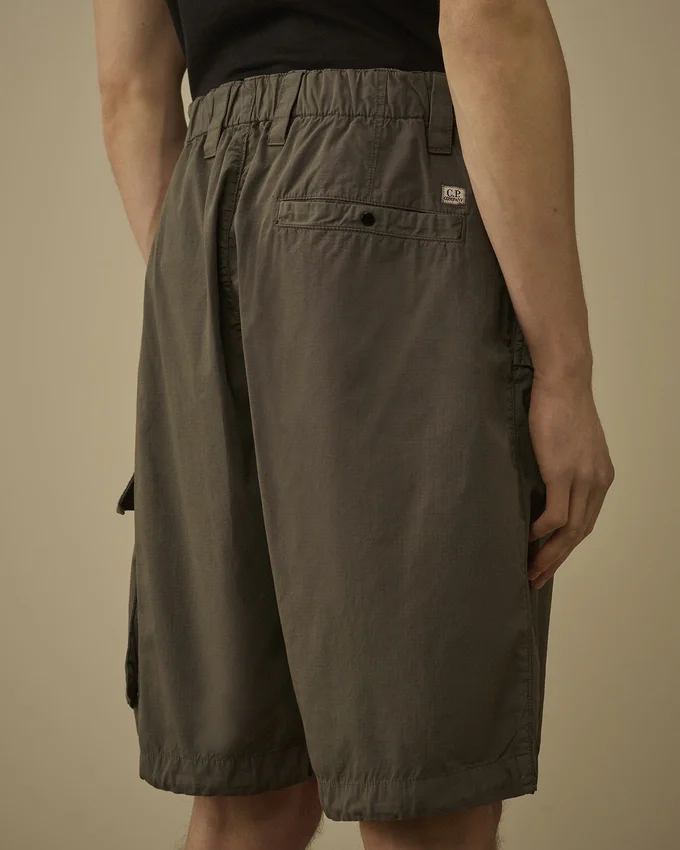 Cotton Rip-Stop Loose Lens Cargo Shorts