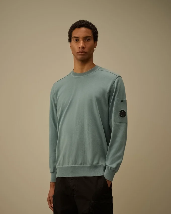Cotton Sea Island Crewneck Lens Sweater