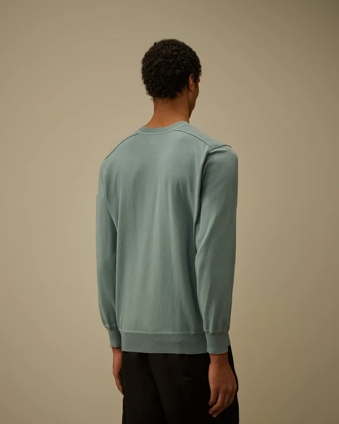 Cotton Sea Island Crewneck Lens Sweater