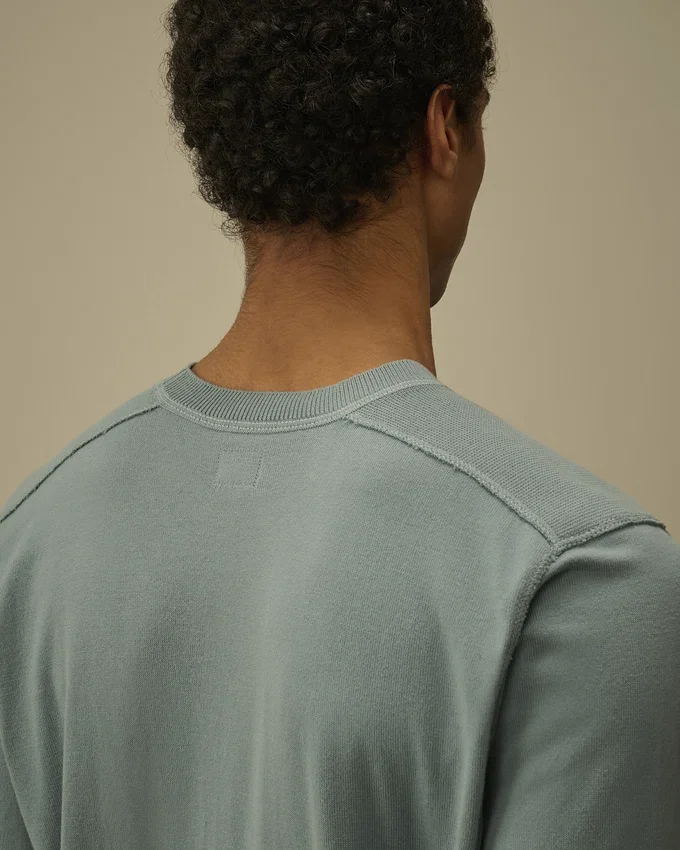 Cotton Sea Island Crewneck Lens Sweater