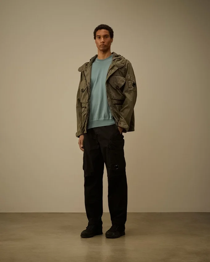 Cotton Sea Island Crewneck Lens Sweater